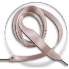 Lacets fins en satin nude pour vos chaussures