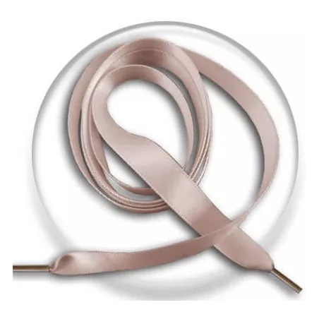 Lacets fins en satin nude pour vos chaussures