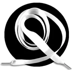 Lacets fins en satin blanc pour vos chaussures