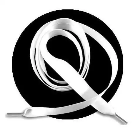 Lacets fins en satin blanc pour vos chaussures Lacets fins en satin blanc pour vos chaussures