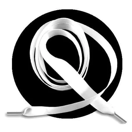 Lacets fins en satin blanc pour vos chaussures