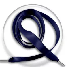 Lacets fins en satin marine pour vos chaussures