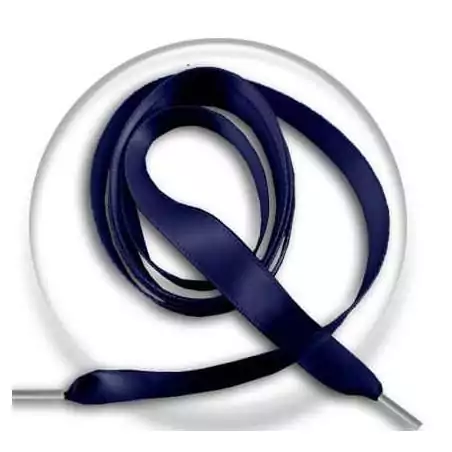 Lacets fins en satin marine pour vos chaussures Lacets fins en satin marine pour vos chaussures