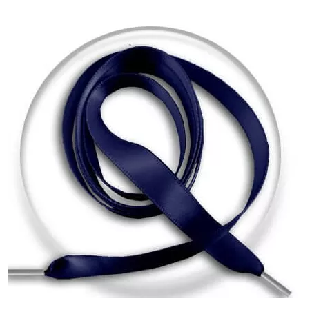 Lacets fins en satin marine pour vos chaussures