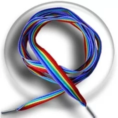 Lacets rayés rainbow pour vos chaussures