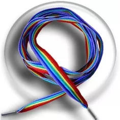 Lacets&nbsp;rayés rainbow pour vos chaussures