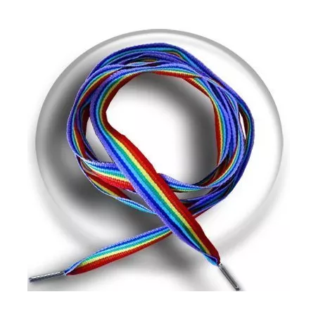 Lacets&nbsp;rayés rainbow pour vos chaussures