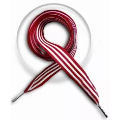 Lacets marinière rouge blanc en vente en boutique France…