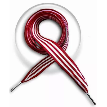 Lacets marinière rouge blanc en vente en boutique France…