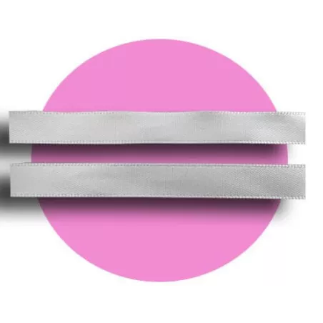 Lacets fins en satin gris perle pour vos chaussures