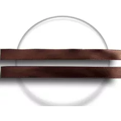 Lacets fins en satin en marron café pour vos chaussures 2