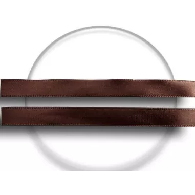 Lacets fins en satin en marron café pour vos chaussures