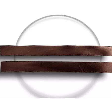 Lacets fins en satin en marron café pour vos chaussures