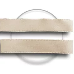 Lacets larges en satin beige lin pour vos chaussures 2