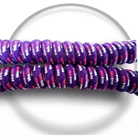 Lacets de chaussures ressorts sans noeud violets,roses,blancs