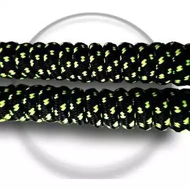 Lacets de chaussures ressorts sans noeud noirs & jaunes fluos