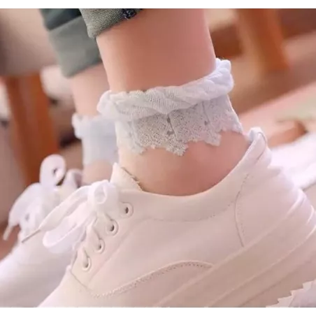 Chaussettes&nbsp;transparentes&nbsp;& blanches. pour vos jolis pieds