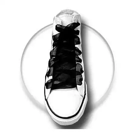 Lacets ruban organdi large noir pour vos chaussures Lacets ruban organdi large noir pour vos chaussures