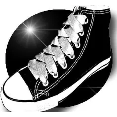 Lacets de chaussures satin gris paillettes brillantes… 2