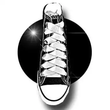 Lacets en satin gris pailleté pour vos chaussures