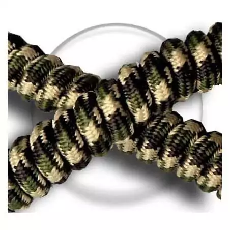 Lacets de chaussures ressorts élastiques kaki camouflage