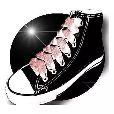 Lacets en satin nude pailleté pour vos chaussures