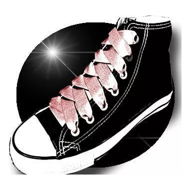 Lacets de chaussures satin nude paillettes brillantes…