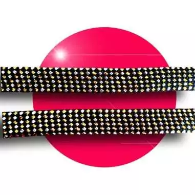 Lacets noirs facettes argentés & dorés pour vos chaussures