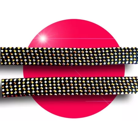 Lacets noirs facettes&nbsp;argentés &&nbsp;dorés pour vos chaussures