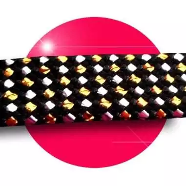 Lacets noirs facettes argentés & dorés pour vos chaussures