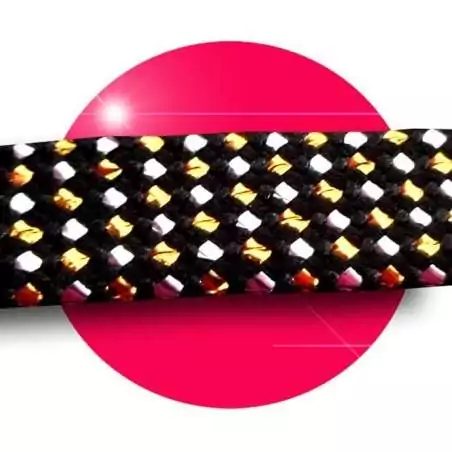 Lacets noirs facettes argentés & dorés pour vos chaussures Lacets noirs facettes argentés & dorés pour vos chaussures