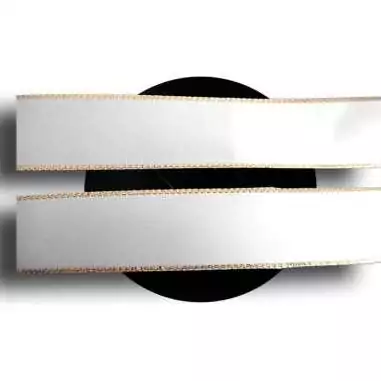 Lacets larges satin blanc & doré pour vos chaussures