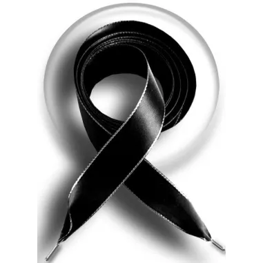 Lacets de chaussures larges satin noir argenté-Achat|Vente…