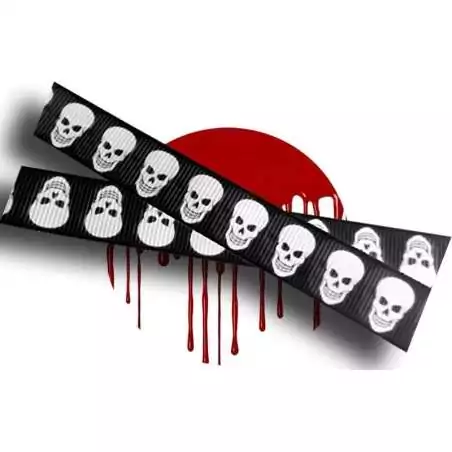 Lacets noirs & têtes de morts blanches pour vos chaussures