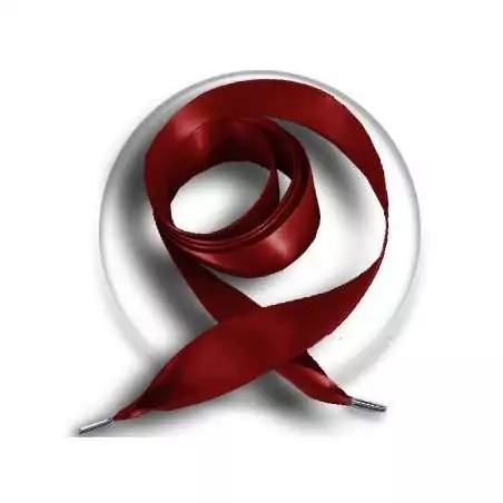 Lacets larges satin rouge basque pour vos chaussures