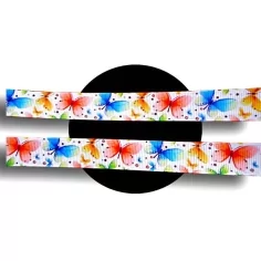 Lacets blancs papillons colorés pour vos chaussures 2