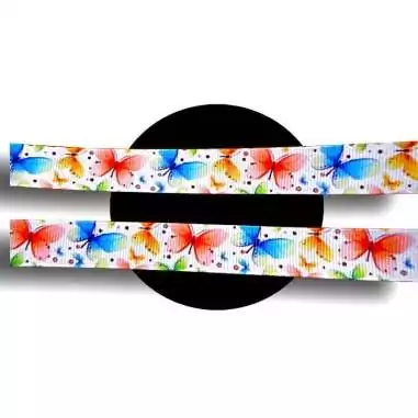 Lacets blancs papillons colorés pour vos chaussures