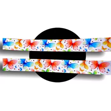 Lacets blancs papillons colorés&nbsp;pour vos chaussures