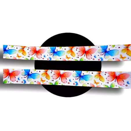 Lacets blancs papillons colorés&nbsp;pour vos chaussures