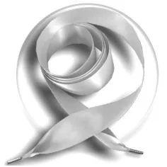 Lacets satin large en gris perle pour vos chaussures