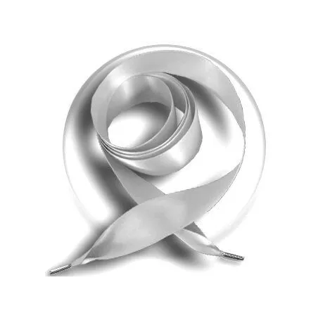 Lacets satin large en gris perle pour vos chaussures