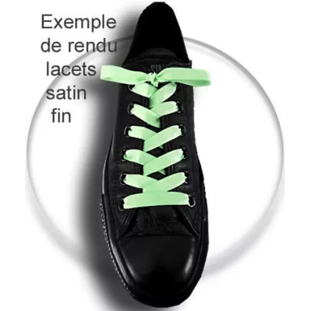 Lacets de chaussures fins satin rose pâle-Achat|Vente en…