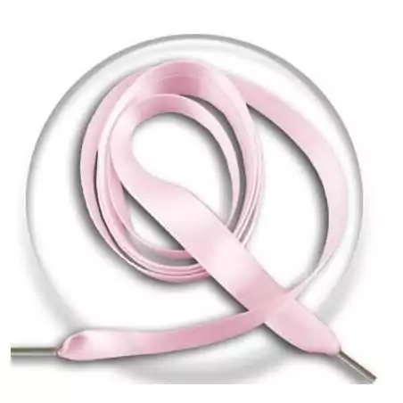 Lacets satin fins en rose pâle pour vos chaussures