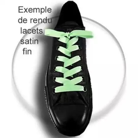 Lacets fins en satin rouge pour vos chaussures