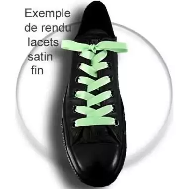 Lacets fins en satin en marron café pour vos chaussures