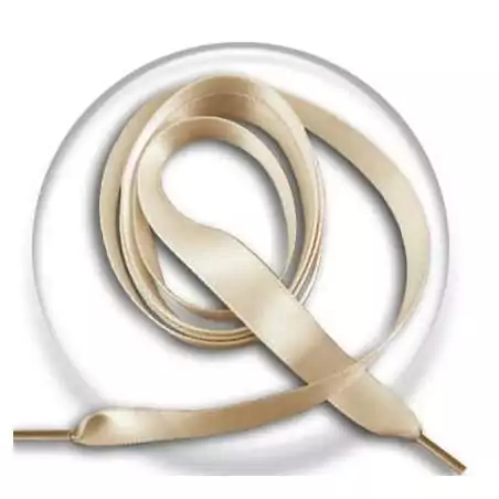 Lacets satin fin en satin beige lin pour vos chaussures