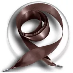 Lacets de chaussures larges satin marron café-Achat|Vente…