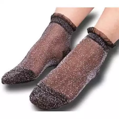 Chaussettes noires pailletées pour vos jolis pieds Chaussettes noires pailletées pour vos jolis pieds