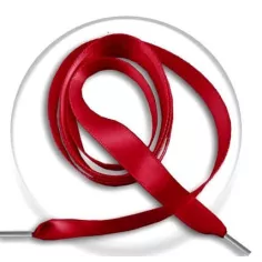 Lacets fins en satin rouge pour vos chaussures