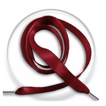 1 paire x lacets fins satin rouge basque